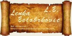 Lenka Belobrković vizit kartica